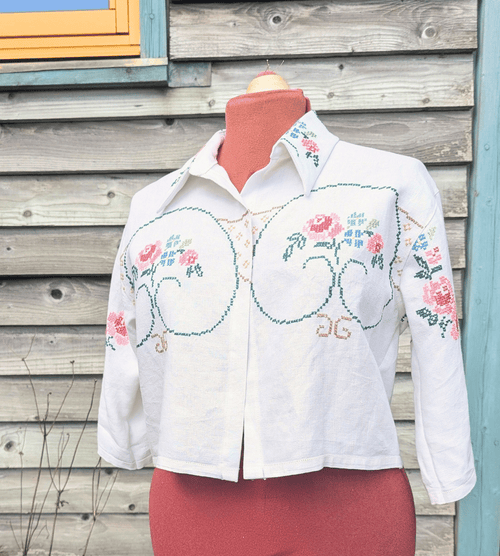 Stunning Cross Stitch Overshirt Small