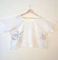 T-shirt Style in Soft Pastel Floral Embroidery - loose fit one size