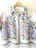 Wisteria Embroidered Linen Shirt Large